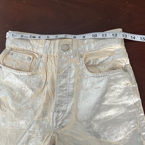 Zara Straight Leg, Cotton, Silver Jeans | 2 - Picture 10 of 16